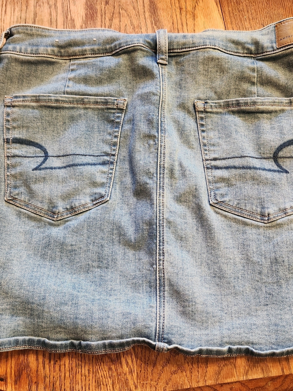 American Eagle Outfitters Mini Skirt in Light Blue Denim - Picture 3 of 5